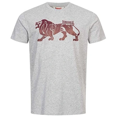 Abbildung von Lonsdale Normale Passform Endmoor Tshirt print, Herren, Größe: Medium, Marl grey