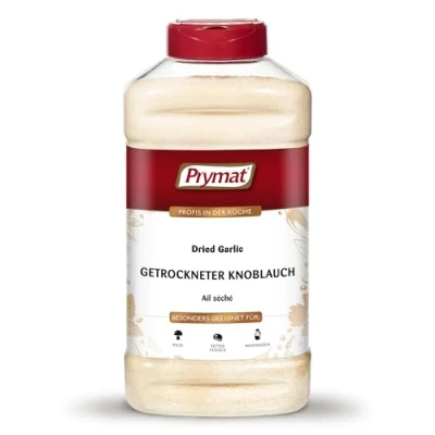 Abbildung von Prymat Knoblauchpulver 1005g, getrockneter Knoblauch Granulat, im Streuer
