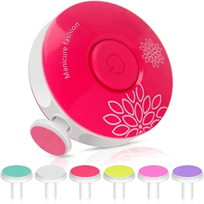 Abbildung von Elektrische Baby Nagelfeile Nagelfeilenset Nagelknipser Geschenk für Neugeborene, Kinder und Erwachsene Zehen Nägel(Rose)