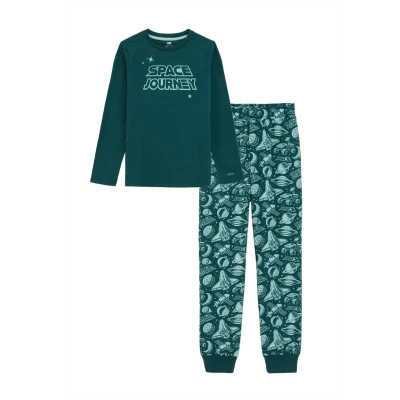 Abbildung von WE Fashion Set Nachtwäsche für Kinder, Größe: 122/128, Moss green