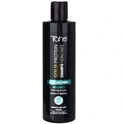 Abbildung von Tahe Gold Protein Feuchtigkeitsspendendes Shampoo für feines Haar, Volumen mit Lotusblüte und Omega 6 9 (300 ml)