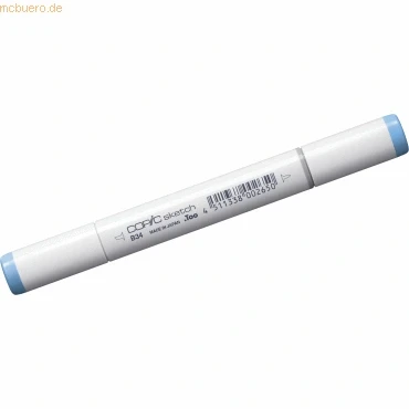Abbildung von COPIC Sketch Marker Typ B 34, Manganese Blue, professioneller Pinselmarker, mit einer Super Brush Spitze und Medium Broad