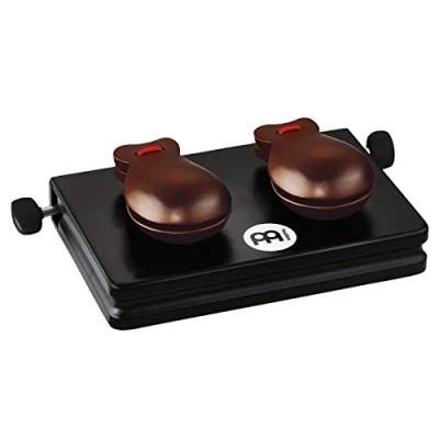 Abbildung von Meinl Percussion Castanet Machine Instrument Kastagnettenmaschine mit zwei Kastagnetten Einzeln einstellbar Musikinstrument Indischer Palisander, Mehrfarbig (CM2)