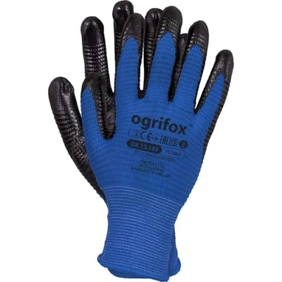 Abbildung von Ogrifox Arbeitshandschuhe, Nitrilhandschuhe, Schutzhandschuhe, Ox.13.149 Plumo, Blau Schwarz, 10 Größe, 240 Paar