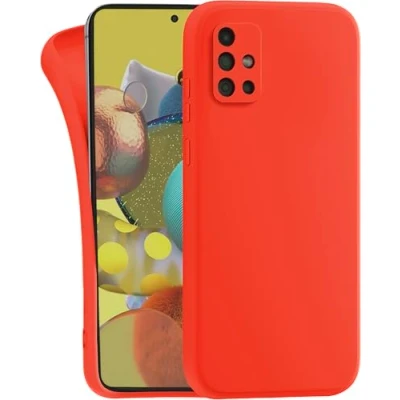 Abbildung von MyGadget Hülle für Samsung Galaxy A51 4G robuste Silikon Schutzhülle TPU Case Slim Silikonhülle Back Cover Kratzfest Handyhülle Matt Orange