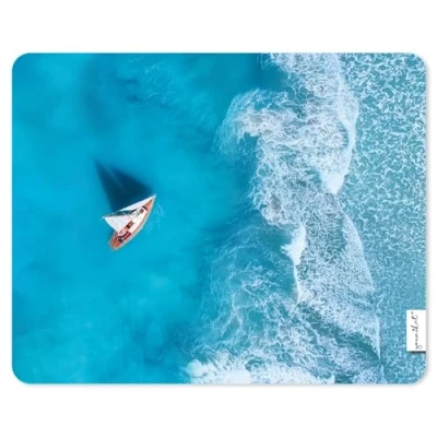 Abbildung von younikat Mauspad Segel Boot Motiv I 24 x 19 cm Mousepad in Standard Größe Karibik Design Qualitätsdruck auf Zellkautschuk rutschfest wasserfest und abwischbar dv_1245