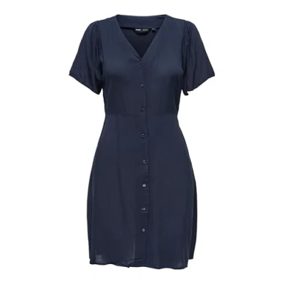 Abbildung von ONLY Onlevida Short Blusenkleid, Damen, Größe: Small, Night sky