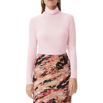 Abbildung von comma MIT Turtleneck Langarmshirt, Damen, Größe: 32, Zartrosa
