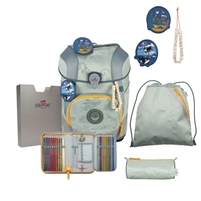 Abbildung von DerDieDas ErgoFlex Tiny ECO Set Grey Planet Schulrucksack