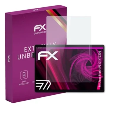 Abbildung von atFoliX Glasfolie kompatibel mit Asus ProArt PZ13 HT5306 Panzerfolie, 9H Hybrid Glass FX Schutzpanzer Folie