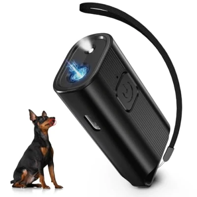 Abbildung von Bubbacare Antibell Ultraschall Gerät, Handgerät Anti Bell Gerät Hunde, Leistungsstark Hunde Bellen Stoppen mit LED, für Drinnen Draußen, Hund Kleine Mittel Große