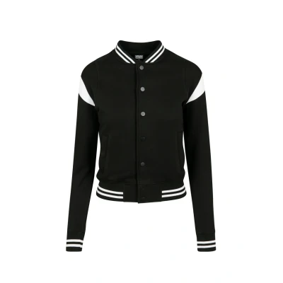 Abbildung von Urban Classics Ladies Inset College Jacket Sweatjacke, Damen, Größe: XS, Black/white
