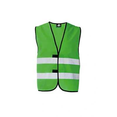 Abbildung von KORNTEX Warnweste mit Klettverschluss Dortmund Sicherheitsweste Pannenweste EN 17353 zertifiziert, 360 Reflexstreifen, XXL, grün, stark reflektierend für beste Sichtbarkeit, Unisex
