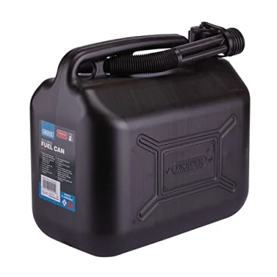 Abbildung von Draper 10 l Kunststoff Benzinkanister Kanister Kraftstoff Diesel Wasserbehälter mit flexiblem Auslauf 09058