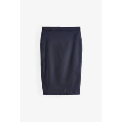 Abbildung von Next Tailored MIDI Pencil Skirt Bleistiftrock, Damen, Größe: 50, Blue
