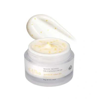 Abbildung von d&#039;alba Piedmont Italienische Weiße Trüffelöl Kapselcreme, Glass Skin mit Vita Cera Ölkapseln, Tiefenhydratisierende Gesichtsfeuchtigkeitscreme, Koreanische Hautpflege (55g)