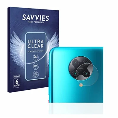 Abbildung von Savvies 6 Stück Schutzfolie für Xiaomi Poco F2 Pro (NUR Kameraschutz) Displayschutz Folie Ultra Transparent