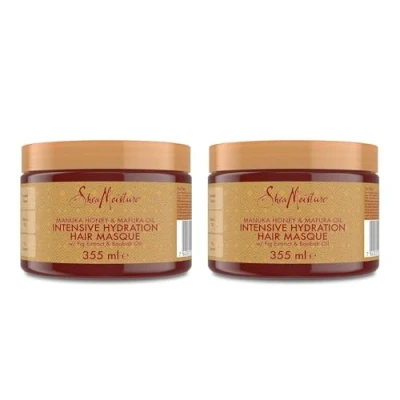 Abbildung von SheaMoisture Intensive Hydration Hair Masque für trockenes, geschädigtes Haar Manukahonig &amp; Mafuraöl frei von Silikonen und Sulfaten 2 x 355 ml