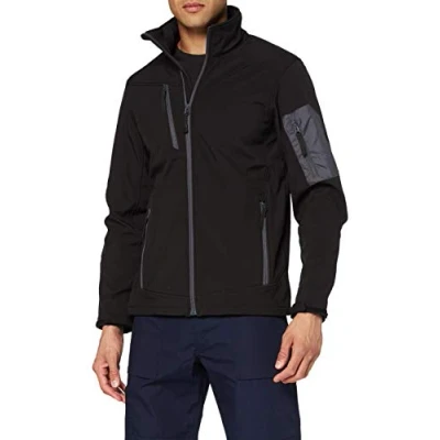 Abbildung von Regatta Herren Arcola Softshell Jacket Jacke, Multicoloured (Black/Seal Grey), Large (Size:L)