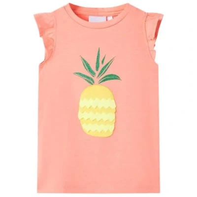 Abbildung von vidaXL T Shirt Kinder Neonkoralle 140