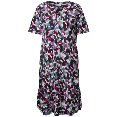 Abbildung von Cecil Gemustertes Kleid Freizeitkleid, Damen, Größe: XS, Weiß