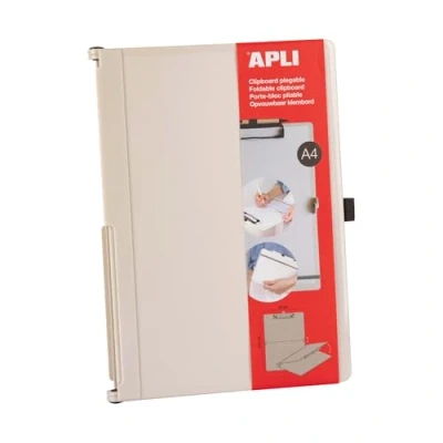 Abbildung von APLI 19646A Faltbares Clipboard A4 weiß Klemmbrett ABS