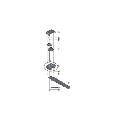 Abbildung von SHIMANO UNTERES GEHÄUSE Steps AKKUHALTER BM E6000 FÜR AXA Schloss A Type Art NR. Y 71A00003