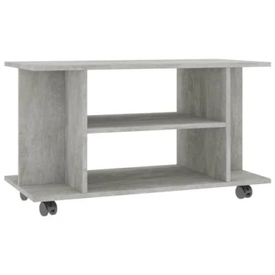 Abbildung von vidaXL TV Schrank mit Rollen Lowboard Fernsehtisch Möbel Board Tisch Fernsehschrank Sideboard HiFi Betongrau 80x40x40cm Holzwerkstoff