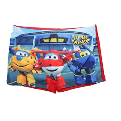Abbildung von Super Wings Jungen Badeshort Badehose (98, Rot)