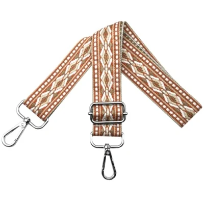 Abbildung von Verstellbarer Schultergurt für Taschen Damen Tragegurt, Taschengurte zum Wechseln, Taschengurt Breit 3.8cm mit Silber Karabiner, Schulterriemen Schultertasche Handtaschen, Orange, N14