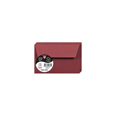 Abbildung von Clairefontaine 5880C Packung mit 20 Umshläge Pollen, Mini 7,5x10cm, 120g, ideal für Ihre Einladungen und Korrespondenz, Bordeaux, 1 Pack