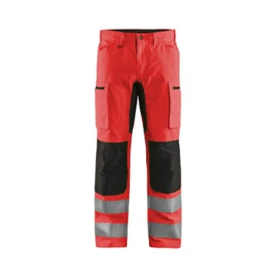 Abbildung von Blaklader 158518115599D112 Arbeitshose mit Stretch, High Vis Rot/Schwarz, Größe D112