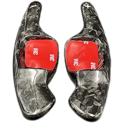 Abbildung von H Customs Schaltwippen Shift Paddle kompatibel mit Golf 8 (auch GTI und GTD) aus Forged Carbon geschmiedet
