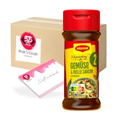 Abbildung von 4erPack (4ST x 78G) Maggi Würzmischung Nr. 2 Gemüse und helle Saucen von Pere&#039;s Candy® Box mit Geschenk