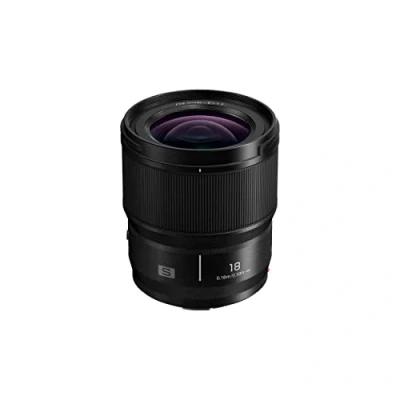 Abbildung von Panasonic Lumix S S18E lichtstarkes 18mm/F1.8 Weitwinkelobjektiv,kompakt und leicht,Staub /Spritwasserschutz,Kälteresistent,für Foto Video, Schwarz