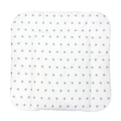 Abbildung von TupTam Baby Wickeltischauflage mit Baumwollbezug Gemustert, Farbe: Sterne Weiß, Größe: 70 x cm