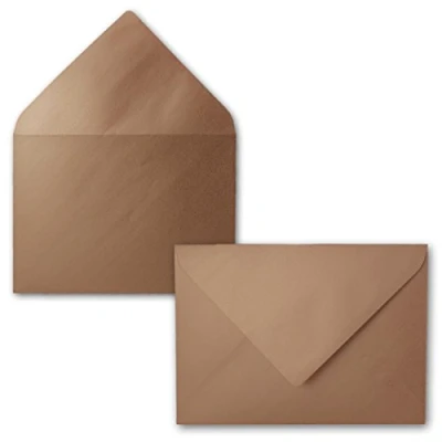 Abbildung von Metallic Briefumschläge in Bronze 75 Stück metallisch glänzende DIN C5 Kuverts 22,9 x 16,2 cm Nassklebung ohne Fenster Weihnachten, Grußkarten Serie FarbenFroh