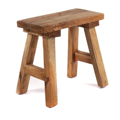 Abbildung von DESIGN DELIGHTS Beistelltisch HOLZHOCKER &quot;RUSTICO&quot;, Mahagoni, rustikaler Sitzhocker