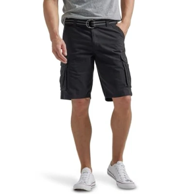 Abbildung von Lee Herren Latzhose New Belted Wyoming Cargo Short, Schwarz, 56