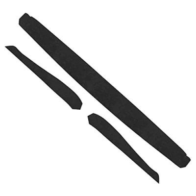 Abbildung von Alfanxi Armaturenbrett Abdeckung und innere Vordertürverkleidung für Armlehnen, Alcantara Material, kompatibel mit Tesla Modell Y/3 (schwarz, Türverkleidung)