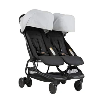 Abbildung von Mountain Buggy Nano DUO V1 Zwillings , Geschwisterwagen silber