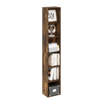 Abbildung von Furinno Luder 6 stufiges Bücherregal mit offenem Regal, Bernsteinkiefer