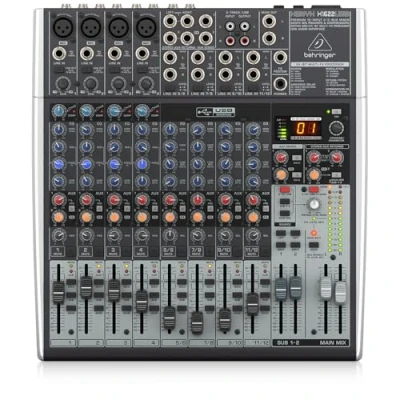 Abbildung von Behringer XENYX X1622USB Premium 16 Input 2/2 Bus Mixer mit Mic Preamps und Compressors, British EQ, 24 Bit Multi FX Processor USB/Audio Interface