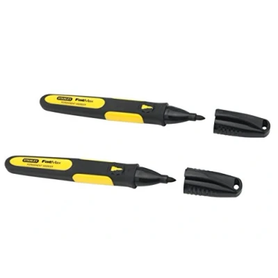 Abbildung von Stanley FatMax Permanentmarker mit feiner Spitze, 2 Stück, schwarz, 0 47 312