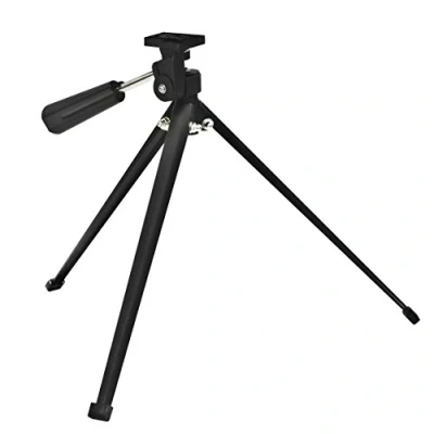 Abbildung von Bresser Dreibein Tischstativ 24 cm mit einer Traglast von bis zu 1 KG für Ferngläser, Monokulare oder leichte Spektive den mobilen Einsatz, schwarz