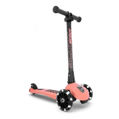 Abbildung von Scoot and Ride Dreiradscooter Highwaykick 3 LED Peach, höhenverstellbar, mit Leuchträder, Kinderroller, Roller
