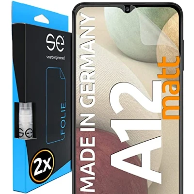 Abbildung von [2 Stk.] Entspiegelte 3D Schutzfolie kompatibel mit Samsung Galaxy A12, hüllenfreundliche Matte Displayschutz Folie, Schutz vor Schmutz und Kratzern, Alt. Schutzglas