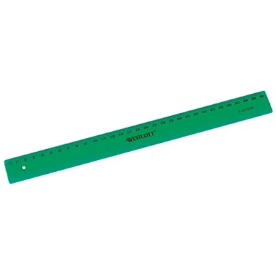 Abbildung von Westcott E 10172 00 Kunststofflineal, 30cm, cm/mm Skalierung, grün