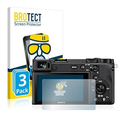 Abbildung von BROTECT Entspiegelungs Schutzglas für Sony Alpha 6600 (3 Stück) Schutz Folie Panzerfolie Glas Matt [Extrem Kratzfest 9H, Anti Reflex]