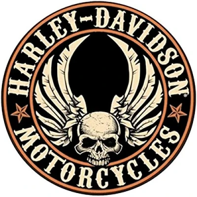 Abbildung von Retrolo Sticker für Helm Harley Davidson Central Skull